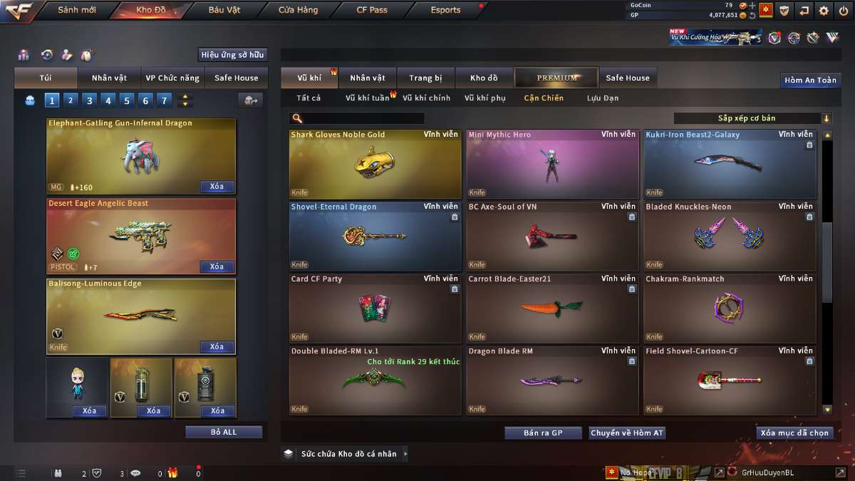 shop acc cf uy tin gia re